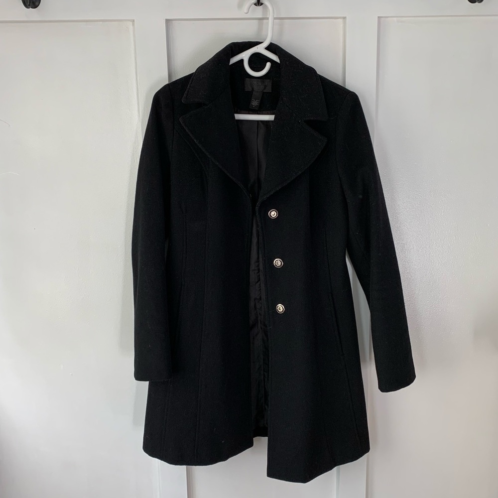 Victoria’s Secret Black Snap Peacoat